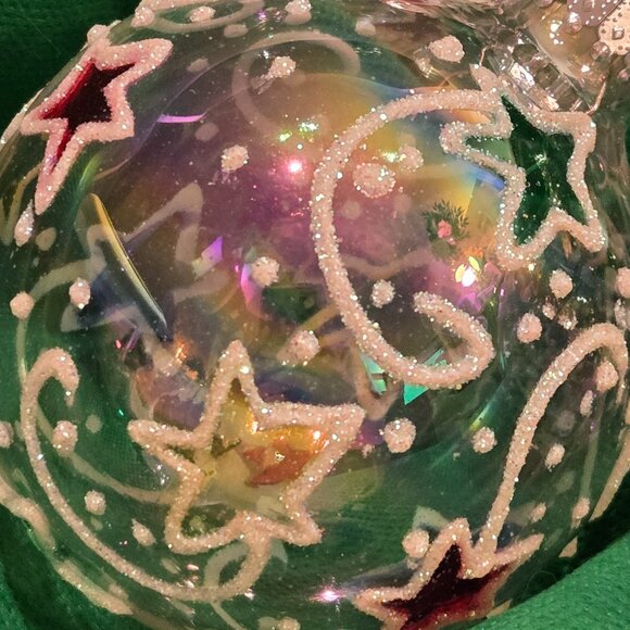 Vintage Unique treasures Iridescent Ornaments with colorful stars - Picture 4 of 5